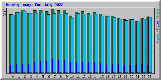 Hourly usage for July 2022