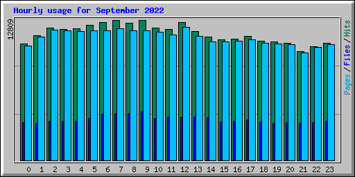 Hourly usage for September 2022