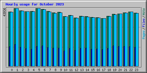 Hourly usage for October 2023