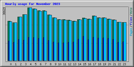 Hourly usage for November 2023