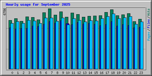 Hourly usage for September 2025