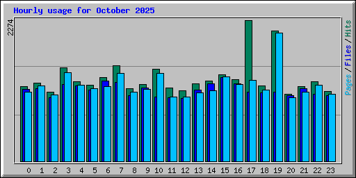 Hourly usage for October 2025