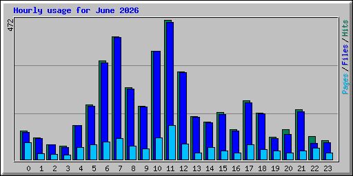 Hourly usage for June 2026