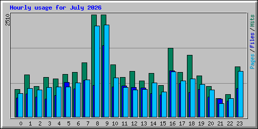 Hourly usage for July 2026